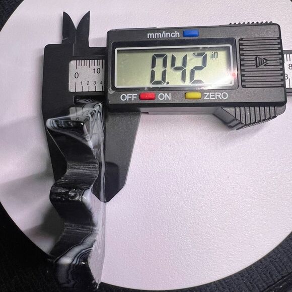 Black Agate Quartz Crystal Mountain Carving (#8) - Picture 9 of 12